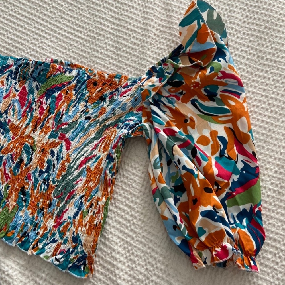 Multicolor One Shoulder Top - Picture 2 of 3